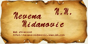 Nevena Midanović vizit kartica